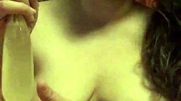 Oops, this desperate Arab milf slurps cum from sloppy used condom fetish