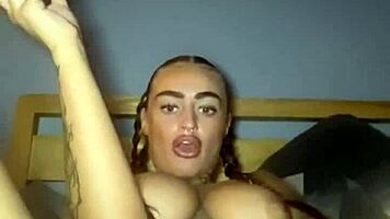 Thick Goth Babe Fingers Her Inked Ass Teasingly