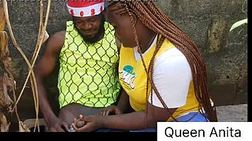 Queen Anita gets Christmas farm fuck from black monster cock