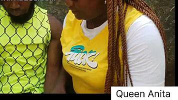 Queen Anita gets Christmas farm fuck from black monster cock