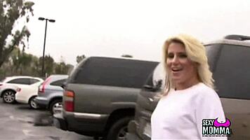 innocent teen sneaks milf's deepthroat boobjob craving