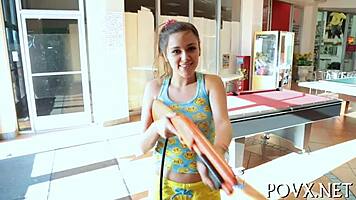 barely legal teen's passionate socked sex ignites wild desires