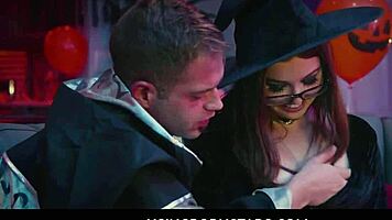 leana lovings drilled hard by studs at wild halloween orgy pov