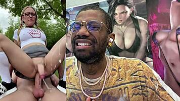 trans slut rides cock cums hard spits in face ai generated fury