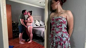 hey roommate spy on us fuck she rubs tits pussy