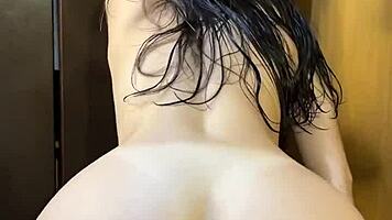 Fresh From Shower College Coed Unleashes Bold Lap Dance Grind