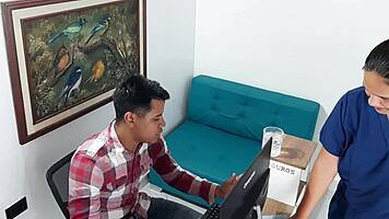 wanna join us for wild office sex with this curvy latina babe?