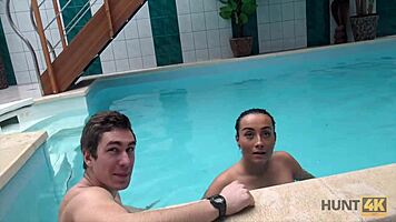 Hunt4k: Watch young slut girlfriend nailed by stranger at pool!
