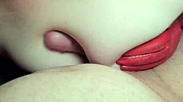 Natural Big Tits Stepmom Jerks Huge Cock with Massive Melons