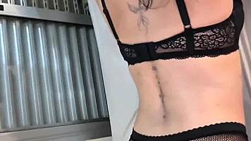 Alt college girl flaunts huge natural tits wildly