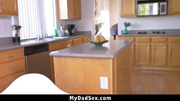 Shy girl urges horny guy to stop hesitating and fuck her hard