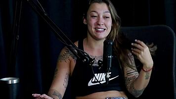 brazilian tattooed beauty teases in sheer red casting interview