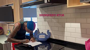 HOT 18yo Brazilian Petite Slut Bent Over for Doggystyle Creampie