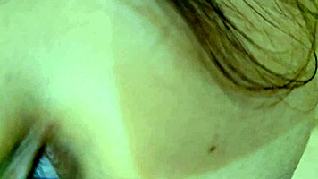 horny babe takes rough doggystyle pounding in wet pussy closeup