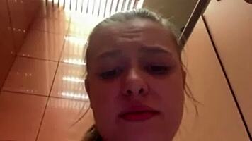 Fat bbw shaves pussy then extreme outdoor public fingering orgasm