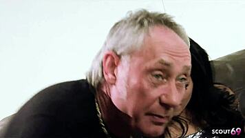 black haired cutie chats dirty before mmf threesome with two huge cocks