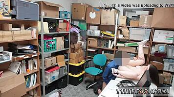 petite college uniform suspect hits age limit for officer's hardcore office interrogation