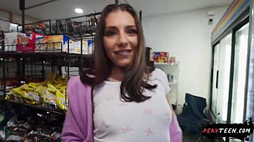 heart-pounding sneaky grocery store sex with horny young exhibitionist