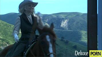 Cowboy rams smoking hot blonde teen pussy hardcore outdoor HD