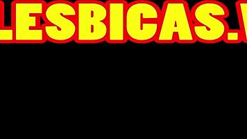 Hot lesbian amateurs kiss passionately at wild party