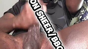 I feel so freaky masturbating with huge black cock toy cum everywhere