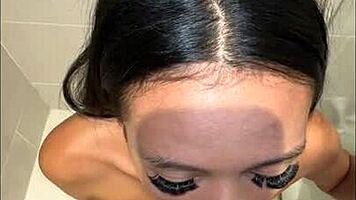 petite jade chokes on monster cock deepthroat creampie!