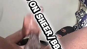 I feel so freaky masturbating with huge black cock toy cum everywhere
