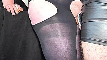 Huge Angled Cock Fucks Virgin Pussy Cums On Nylon