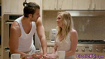 blonde teen babe bent over doggystyle in garage hardcore