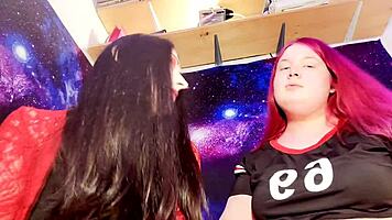 Kneel and suck our oiled tranny cocks deep down your throat POV!