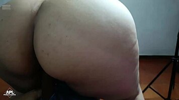 stepmom massages feet but i rub her tits and pussy then fuck with dildo part two