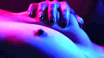 lesbian milfs share passionate massage with sensual breast play