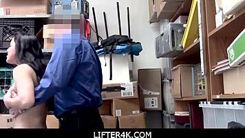 lp officer pounds naughty shoplifter monica sage hard