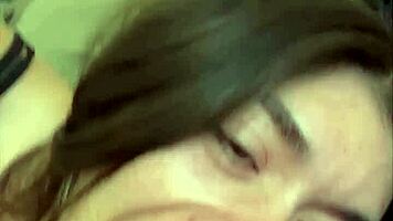 aubry babcock delivers complete girlfriend experience sloppy sofa blowjob deepthroat cowgirl riding