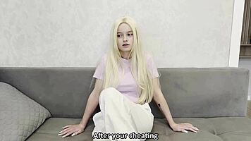 Blonde Wife Cheats Again Bent Over Psychologist's Desk Doggystyle Pov With Dirty Talk Cuckold Husband Watches Her Hairy Pussy