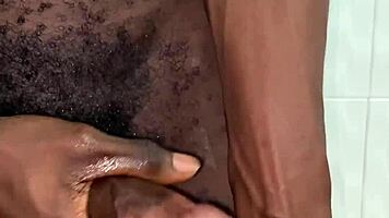 horny college teen strokes huge monster cock to explosive cumshot