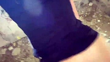yo, 18yo flashing public then rough bj doggy and cowgirl outdoors!