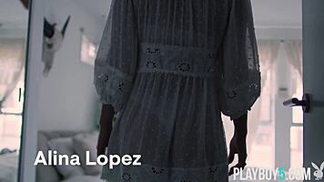 Alina Lopez peels off clothes slow teasing her big latina ass curves