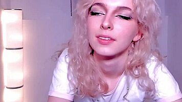 Blonde Webcam Girl Dances with Raw Emotional Passion