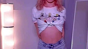 Blonde Webcam Girl Dances with Raw Emotional Passion