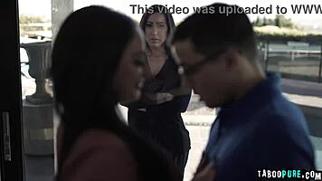 wow sheena ryder's big tits milf body has me fucking her hard while lily watches me own that neighbor slut