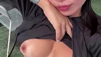 i filmed my tight teen pussy solo at 18 for cuckold lover outdoors