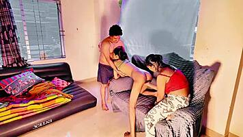 Uttaran20's hot desi threesome with deepthroat and fisting