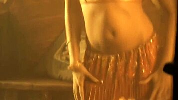amazing brunette does sexy bollywood striptease dance undressing solo
