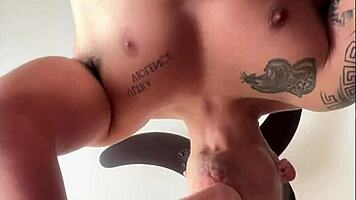 Flexible Redhead Swallows Lover's Cock with Dripping Pussy!