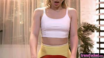 Transfucked.com - Teen Shemale Yoga Instructor Emma Rose Fucks Big Ass Teen Jewelz Blu