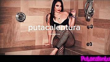 beautiful exotic latina dancer moans bent over doggystyle in lingerie homemade