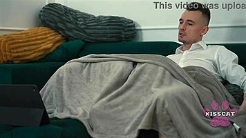 jessie ames fucked hard in shared bed cums inside while babe sleeps 😈💦 tight pussy creampie moaning orgasm
