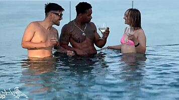 teen 18+ double penetrated post-pool by bbc and colombian stud