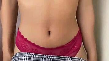 Petite Skirt Dancer Fingers Her Wet Spot Playfully